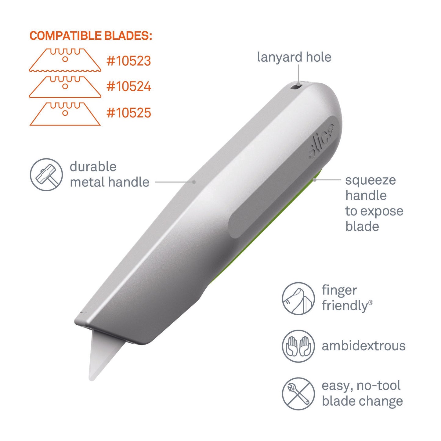 Auto-Retractable Metal Squeeze Knife